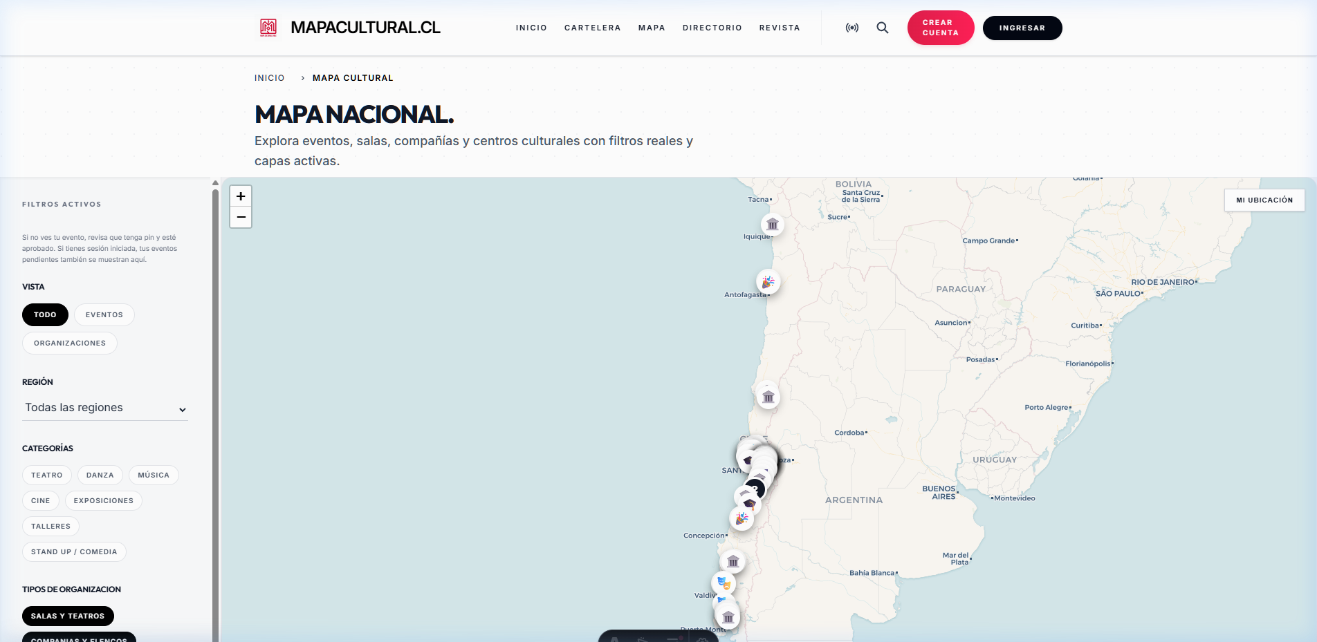 Vista previa de MAPACULTURAL.CL